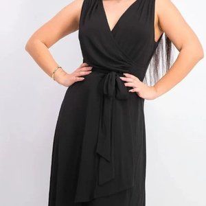 NWT 41Hawthorn Tristana Essential Knit Faux Wrap Dress Black XXL
